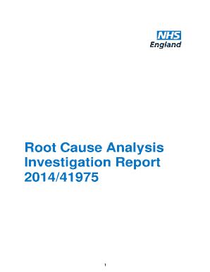 Fillable Online Root Cause Analysis Investigation Report Fax Email ...