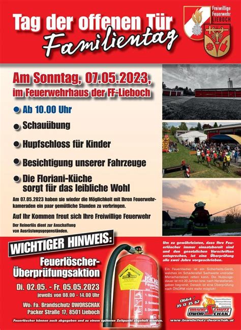 Tag der offenen Tür / Familientag 2023 Feuerwehr Lieboch, Freiwillige ...