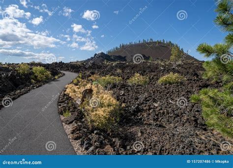 View of Lava Butte in Lava Lands at Newberry National Volcanic Monument ...