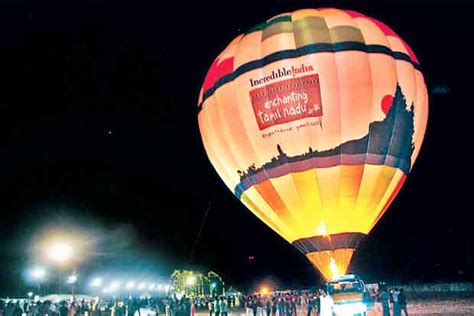 100-foot tall balloon attracts visitors at international fest in Pollachi