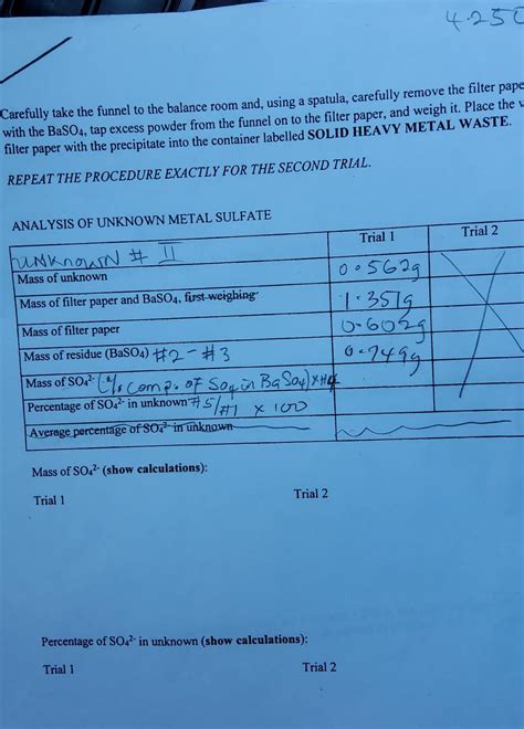 Solved Carefully take the funnel to the balance room and, | Chegg.com