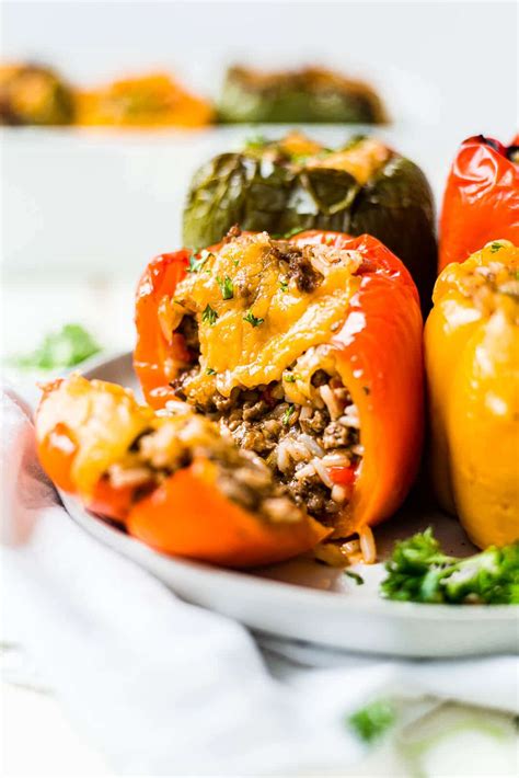 Air Fryer Stuffed Peppers | What Molly Made