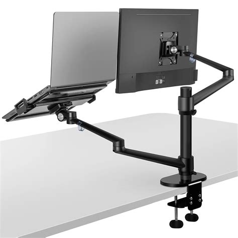 viozon Monitor and Laptop Mount, 2-in-1 Adjustable Dual Monitor Arm ...