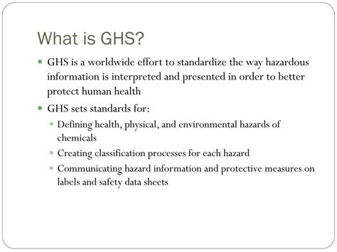 Image result for Introduction to GHS System