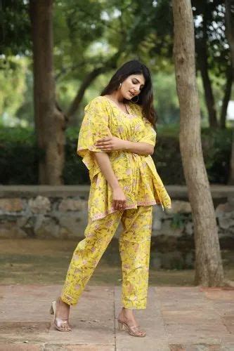 Cotton Nightgown - Cotton Kaftan Set Manufacturer from Jaipur