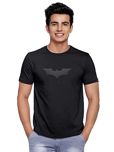 The Souled Store | Batman 3D Logo 3D Embossed T-Shit for Men | 100% ...