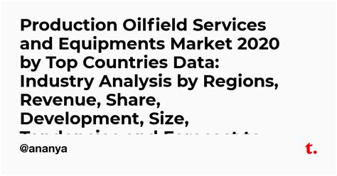 Production Oilfield Services and Equipments Market 2020 by Top ...