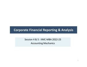 Session 6 7 8 MBA 2022 IS - Corporate Finance - Corporate Financial ...
