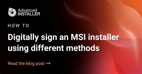 Sign MSI File 的图像结果