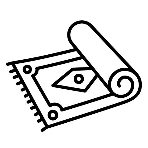 Half rolled up rug icon as floor mat 29095698 Vector Art at Vecteezy