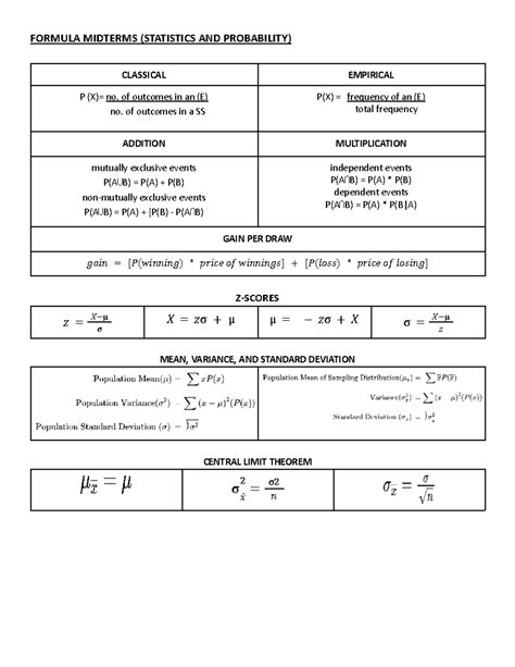 Image result for Probability Formula Statistics