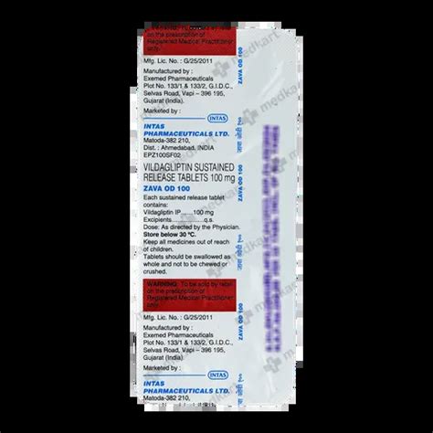 ZAVA OD 100MG TABLET 10'S Price, Uses, Side Effects & Substitutes | Medkart
