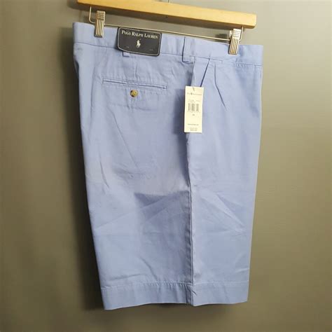 Polo Ralph Lauren Mens Shorts Classic Fit Pastel Blue Cotton 9" Inseam ...