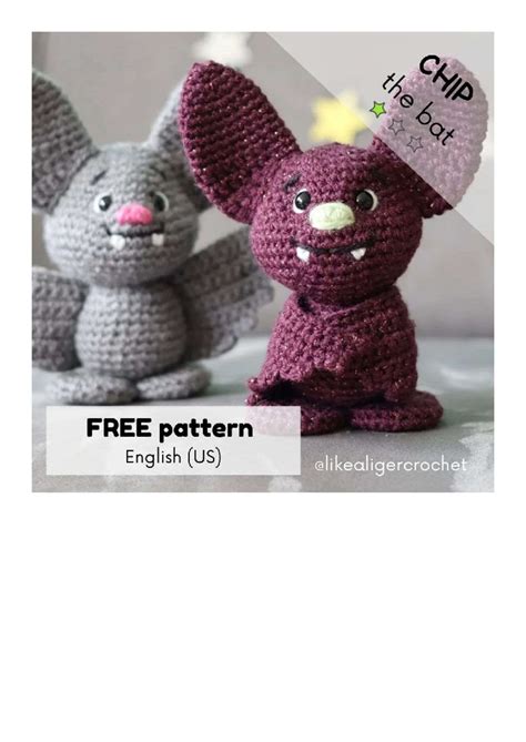 Murcielago Chip the Bat - English - tho bat CHIP FREE pattern English ...