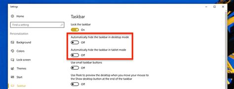 Image result for Automatically Hide Taskbar in Desktop Mode