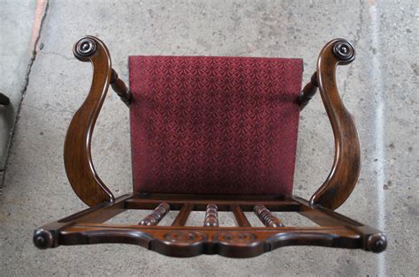 6 Antique Grand Rapids Chair Co. William and Mary Walnut Dining Chairs ...