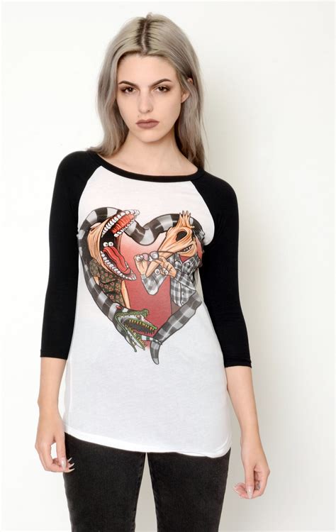 Adam and Barbara Beetlejuice Baseball Tee Shirt (Women) - Vera's ...