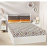 Amazon Brand - Solimo Mystic Drops 144 TC 100% Cotton Double Bedsheet ...