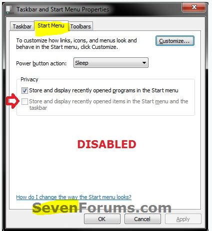 Taskbar and Start Menu Properties Use Small Icons 的图像结果