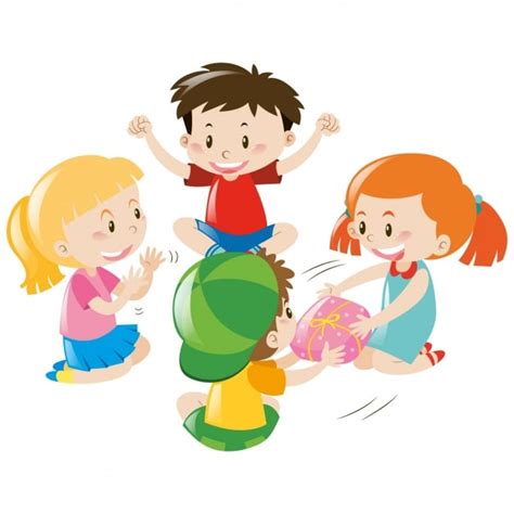 Playing with friends clipart Images - Free Download on Freepik