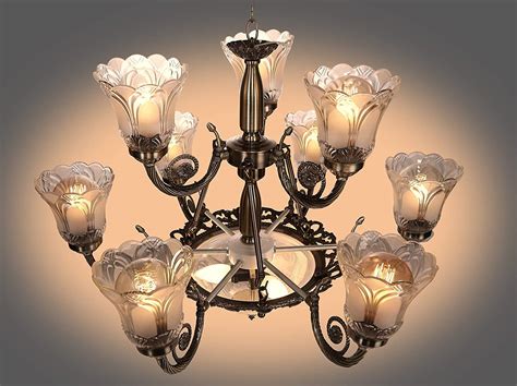 Buy GAUVIK 8827 12 Light Jhoomar/Chandelier for Home Decor Chandelier ...