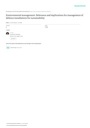 Environmental management module 1 - ####### MULTI ####### DISCIPLINARY ...