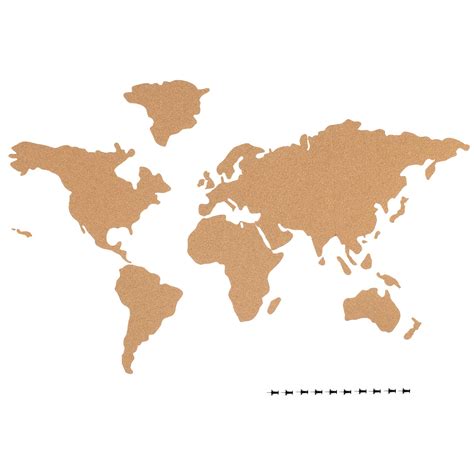 Cork Board World Map, World Map Bulletin Board, World Map Pin Board ...