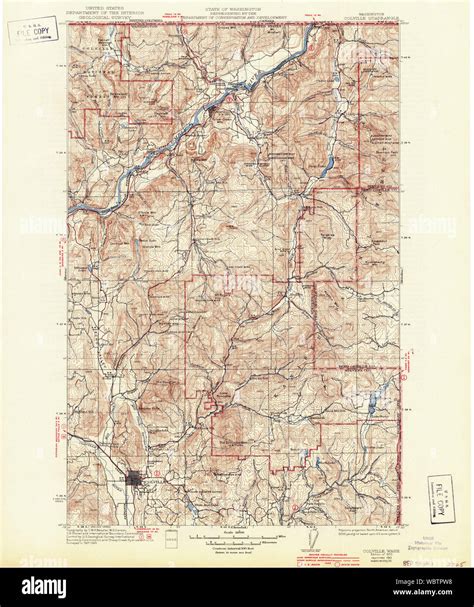 Colville washington map hi-res stock photography and images - Alamy