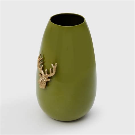 Buy Splendid Metal Reindeer Oval Vase from Home Centre at just INR 999.0