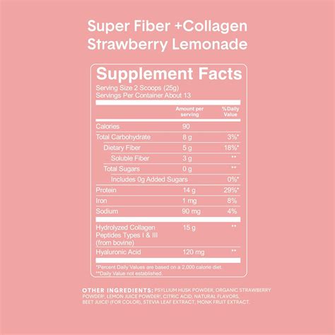 Bellway Super Fiber + Collagen, Strawberry Lemonade Super Fiber ...