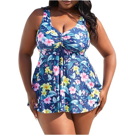 Utoimkio Clearance Plus Size Tankini Swimsuits for Women Tummy Control ...