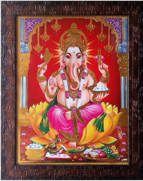 Art collection Lord Ganesha Ganpati Ganesh Ji Painting Photo Frame Lord ...