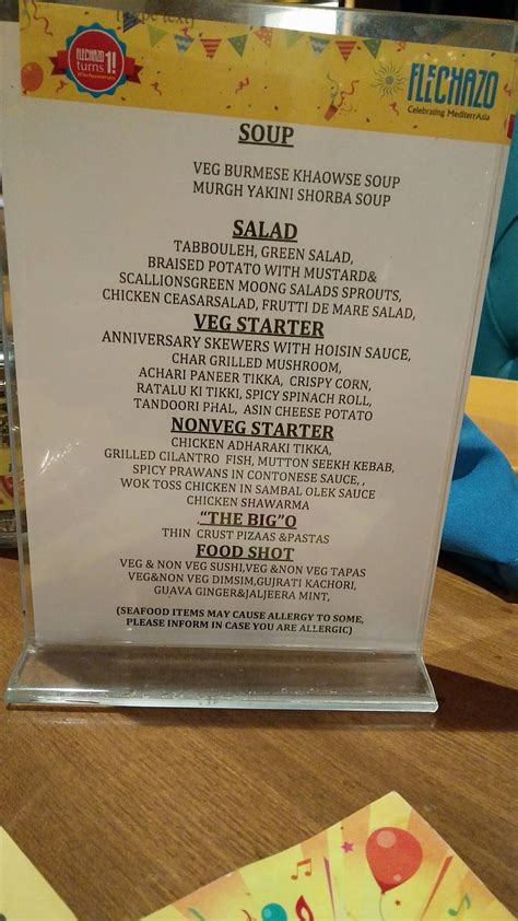 Menu at Flechazo Marathahalli, Bengaluru, Sy No. 9/1