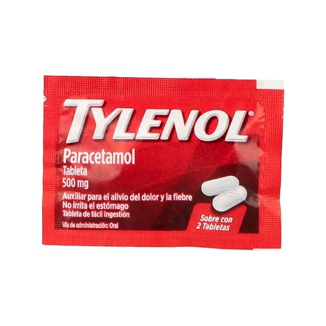 Tylenol 500 mg Sobre 2 Tabletas Tylenol Empaque | Bodega Aurrera en línea