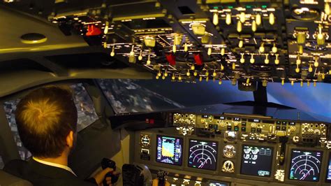 Download Pilot Navigating Inside Airplane At Night Wallpaper ...
