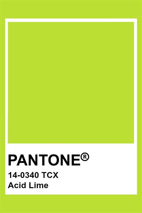 PANTONE 14-0340 TCX Acid Lime #pantone #color | Pantone colour palettes ...