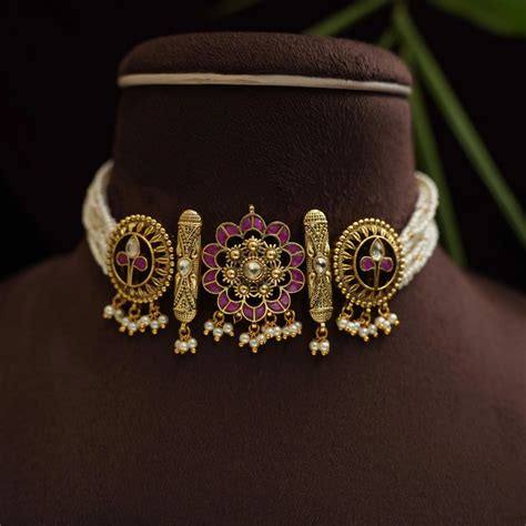Kundan Choker Necklace & Polki Choker Necklace