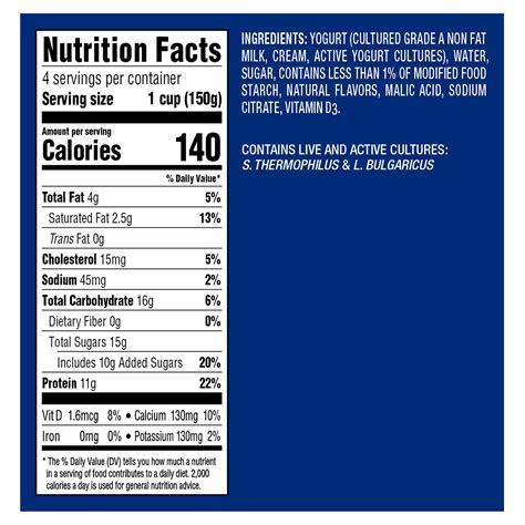 Fage Vanilla Greek Yogurt Nutrition Facts at Jake Spragg blog