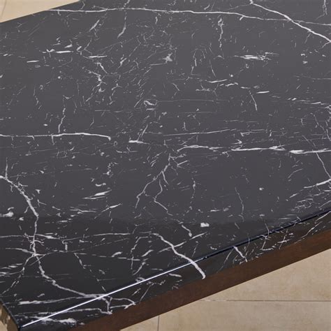 Buy (Refurbished) Jasper Faux Marble Top 6-Seater Dining Table - Brown ...