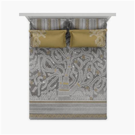 Buy D'DECOR Pattachitra Multicolour Printed Cotton Super King Bedsheet ...