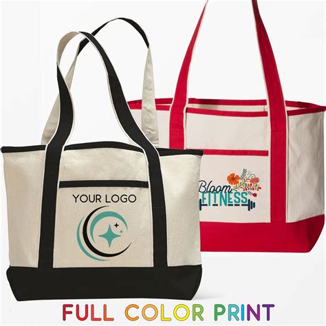 Custom Beach Tote Bags Bulk Premium Canvas Totes With Your Logo, Art or ...