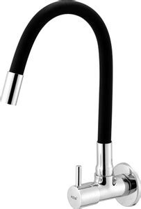 KCS by KCS Flora Brass Heavy Kitchen Sink Tap with Black Flexible ...