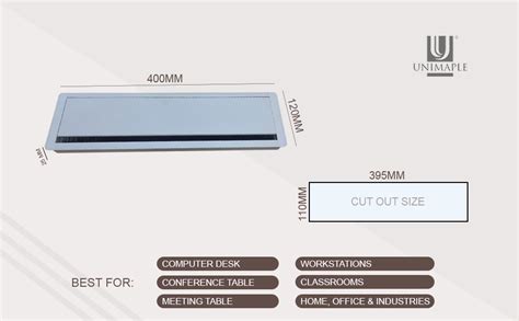 UNIMAPLE WITH U Popup Box for Conference Table Aluminium Diecast