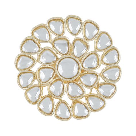 Teejh Raagini Pearl and Polki Ring