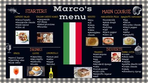 Image result for Marcos VIP Menu