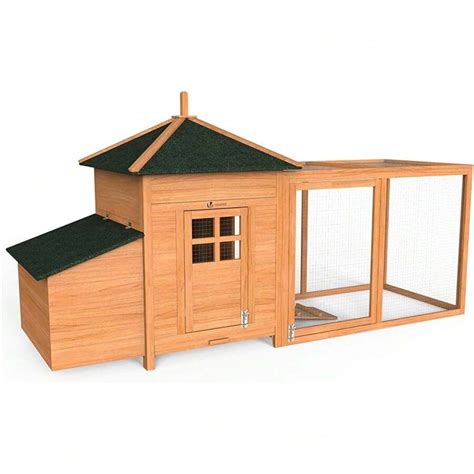 Chicken Coop And Run, Small Wooden Hen House Poultry Ark Coup Rabbit ...