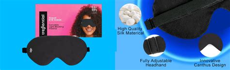 Buy Tressential Fabric Super Soft Travel Sleep Eye Mask Or Blindfold ...