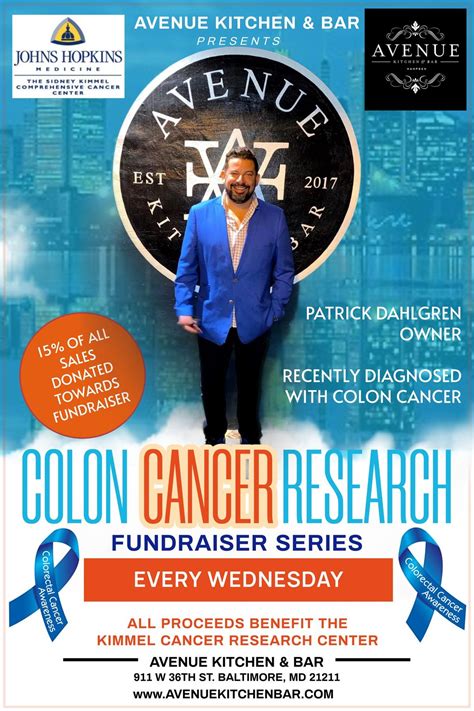 Wednesday Colon Cancer Fundraiser Series, 911 w 36th Street , Baltimore ...