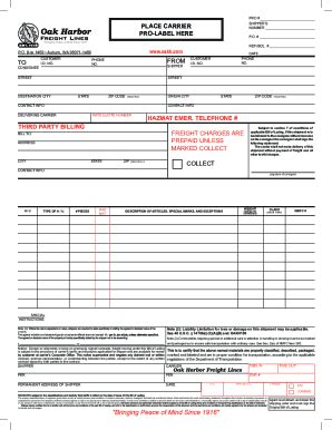 Fillable Online pro-shippers.comPro ShippersExpress Delivery Service ...