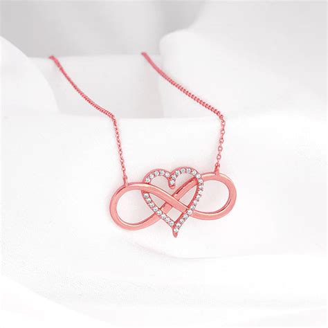Buy Rosegold Infinity Heart Necklace at Best Price – GIVA Jewellery